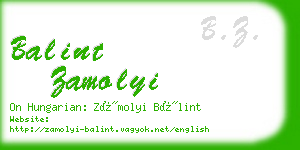 balint zamolyi business card